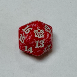 Magic the Gathering Strixhaven Lorehold d20 spindown life counter red [die/dice] - Image 1