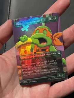 Michelangelo, Mutant BFF Borderless FOIL NM Teenage Mutant Ninja Turtles MTG 198 - Image 4