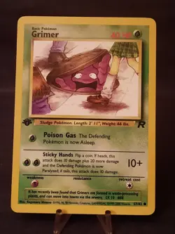 Pokemon Card 1st Edition Grimer - Team Rocket - #57/82 Vintage 2000 WOTC VLP-NM - Image 1