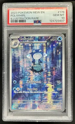 2023 Pokemon SV 151 Poliwhirl Illustration Rare #176/165 PSA 10 GEM MINT - Image 1