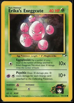 Erika's Exeggcute 77/132 Common Gym Heroes Pokemon Card - Image 1