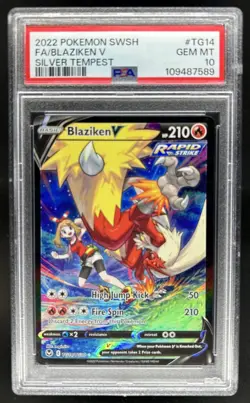 2022 Pokemon SWSH Blaziken V Trainer Gallery Holo #TG14/TG30 PSA 10 - Image 1