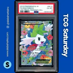 2013 POKEMON B&W LEGENDARY TREASURES RADIANT COLL. #RC21/RC25 SHAYMIN EX PSA 6 - Image 1