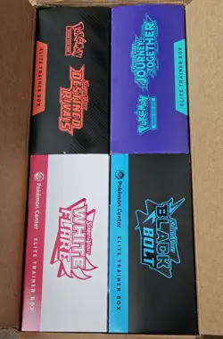 Pokemon TCG | White Flare & Black Bolt PC WTB _DR, J T, ETB x 4 | Open Case - Image 2