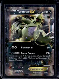 2015 Pokemon XY Ancient Origins Tyranitar EX Holo Rare #42/98 - Image 1