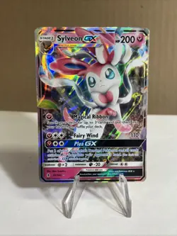 Pokemon Sylveon GX Ultra Rare Guardians Rising 92/145 Holo Stage 1 200 HP Fairy - Image 1