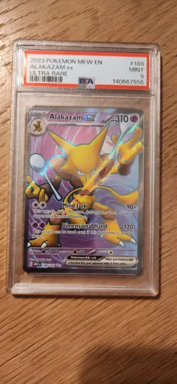 Alakazam EX 188/165 Ultra Rare 2023 Pokemon Mew EN PSA 9 MINT - Image 1