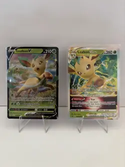 Pokemon Leafeon V & Leafeon VSTAR Promo Card Lot Sword & Shield Set 2 Cards - Image 1
