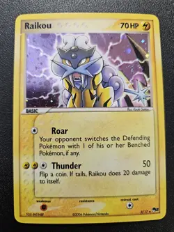 Pokemon Raikou Holo Rare 3/17 POP Series 2 EXCELLENT - Image 1