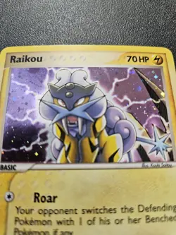 Pokemon Raikou Holo Rare 3/17 POP Series 2 EXCELLENT - Image 2