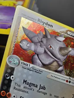 Pokemon Team Magma vs Team Aqua Team Magma's Rhydon Holo Rare 11/95 EXC-NM - Image 3