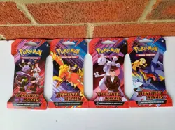 4 Pokemon Destined Rivals Sleeved Booster Packs FULL ART SET NEW & SEALED - Image 1