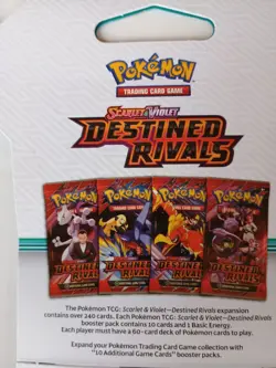 4 Pokemon Destined Rivals Sleeved Booster Packs FULL ART SET NEW & SEALED - Image 3