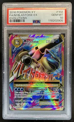 2016 Pokemon XY Evolutions M Blastoise EX #102/108 PSA 10 GEM MINT - Image 1