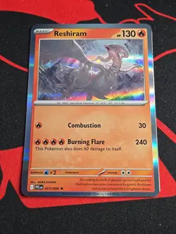 Reshiram 017/094 - Me02: Phantasmal Flames Reverse Holo NM Pokemon - Image 1