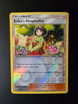 Erika's Hospitality [Reverse Holo] #56 Pokemon Hidden Fates LP - Image 3