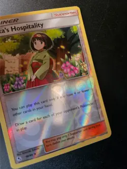 Erika's Hospitality [Reverse Holo] #56 Pokemon Hidden Fates LP - Image 4