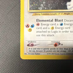 Pokemon TCG Lugia 9/111 Neo Genesis Holo Rare Unlimited 90 HP 2000 - Image 5