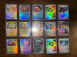 Pokemon TCG Prismatic Evolutions Pokeball Masterball Pattern Lot Of 28 Eevee - Image 1