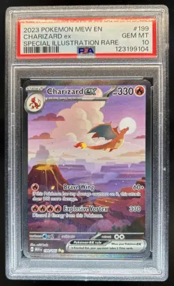 2023 Pokemon SV 151 Charizard ex #199/165 PSA 10 GEM MINT - Image 1