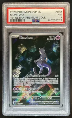 2023 Pokemon SVP Mewtwo 151 Ultra #052 PSA 7 - Image 1