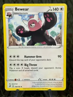 *CRIMP ERROR* BEWEAR ~ Pokemon TCG Sword & Shield REBEL CLASH - Image 1