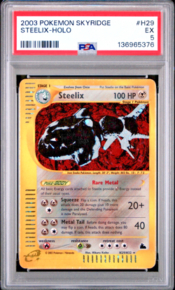 PSA 5 2003 Skyridge Steelix Holo Foil H29/H32 WOTC E-Reader Series Pokemon - Image 1