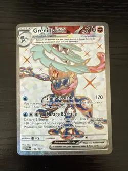Pokemon Twilight Masquerade Greninja EX 198/167 Ultra Rare - Image 1