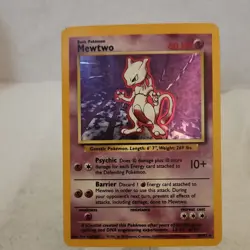 Pokemon Mewtwo Base Set 10/102 Holo Rare Psychic 60 HP 1999-2000 - Image 1