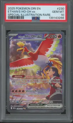 2025 Pokemon DRI EN #230 Ethan's Ho-Oh ex Gem Mint PSA 10 - Image 1