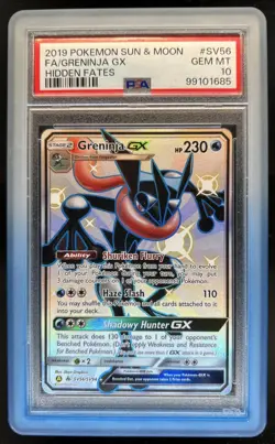 2019 Pokemon SM Hidden Fates Greninja GX #SV56/SV94 PSA 10 GEM MINT - Image 1