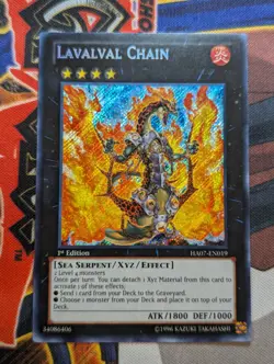 YuGiOh - Lavalval Chain - Secret Rare - 1st Edition - HA07-EN019 - NM - Image 1