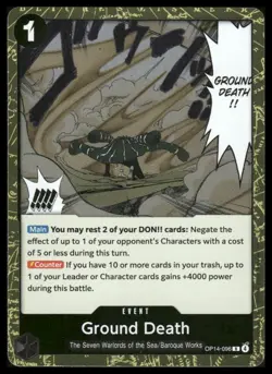 One Piece The Azure Sea's Seven #OP14-096 Ground Death Rare - Image 1