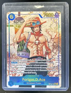 2025 One Piece Carrying Will Portgas D. Ace Secret Rare Manga Alt Art #OP13-119 - Image 1