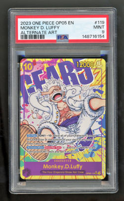 2023 ONE PIECE OP05-AWAKENING OF THE NEW ERA ALT ART #119 MONKEY D. LUFFY PSA 9 - Image 1