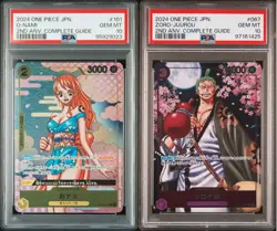 SET 2 PSA 10 GEM MINT JAPANESE ONE PIECE O-NAMI ZORO-JUUROU OP06-101 OP05-067 - Image 1