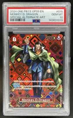 2024 One Piece Monkey.D.Dragon Special Alt Art #OP07-015 PSA 10 - Image 1
