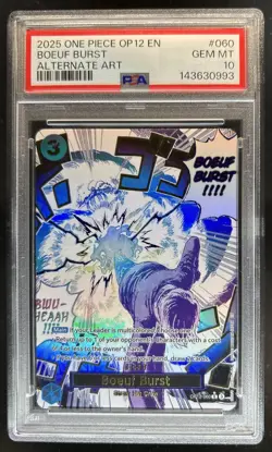 2025 One Piece Legacy of the Master Boeuf Burst Alternate Art #OP12-060 PSA 10 - Image 1