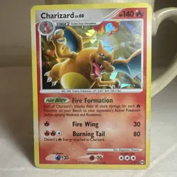 Pokemon TCG Arceus 2009 Charizard LV. 60 Holo Rare Card 1/99 Swirl - Image 1