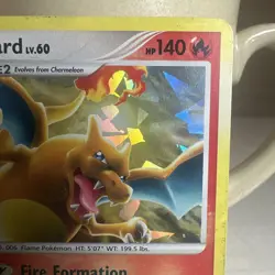 Pokemon TCG Arceus 2009 Charizard LV. 60 Holo Rare Card 1/99 Swirl - Image 3