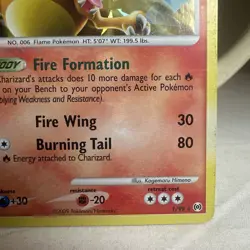 Pokemon TCG Arceus 2009 Charizard LV. 60 Holo Rare Card 1/99 Swirl - Image 4