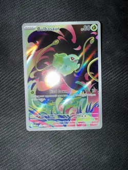 Pokemon Me01 Mega Evolution Bulbasaur 133/132 Full Art Holo Rare Card - Image 3