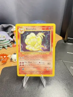 Ninetales 12/102 - HOLO RARE - BASE SET - VINTAGE WOTC POKEMON CARD LP - Image 1
