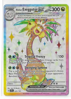 Alolan Exeggutor ex Surging Sparks 225/191 Full Art Pokemon TCG Card NM - Image 1