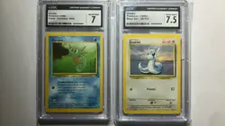 Pokemon Dratini Base Set & Horsea Fossil Unlimited Graded Cards Lot 1999 - Image 1