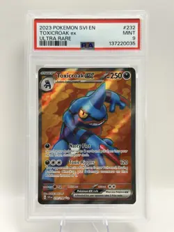 Pokemon TCG Toxicroak EX Scarlet & Violet Base Set Holo Ultra Rare Card 232/198 - Image 1