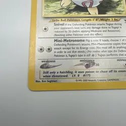 Pokemon Card - Togepi #30 WoTC Black Star Promo - Image 3
