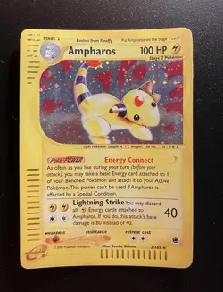 Pokemon Card-Ampharos-2/165-Expedition- Holo-ENG-Very GOOD - Image 1
