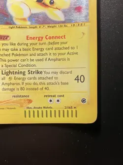 Pokemon Card-Ampharos-2/165-Expedition- Holo-ENG-Very GOOD - Image 5