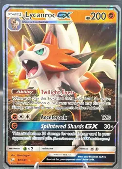 Lycanroc GX 82/181 SM Team Up NM Ultra Rare Pokemon Card - Image 1